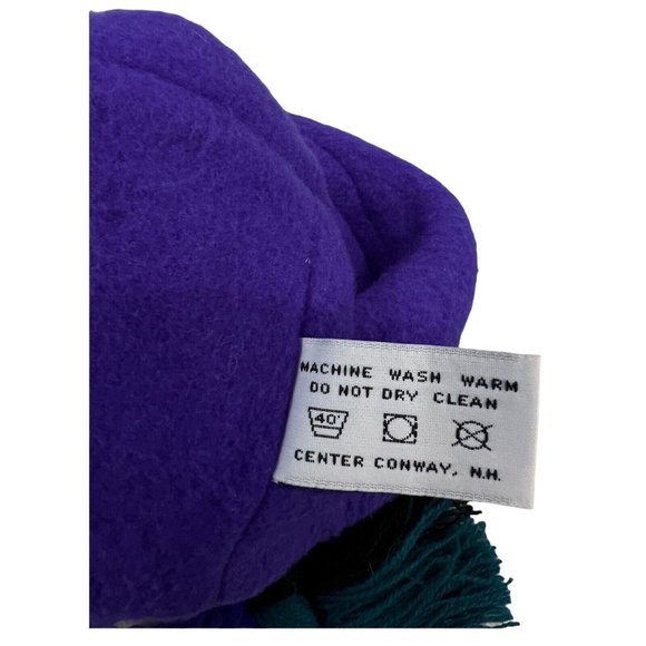 The Mews Beanie Purple Black Knit Wool Apres Ski‎ Pom Outdoors Hiking - Picture 4 of 4